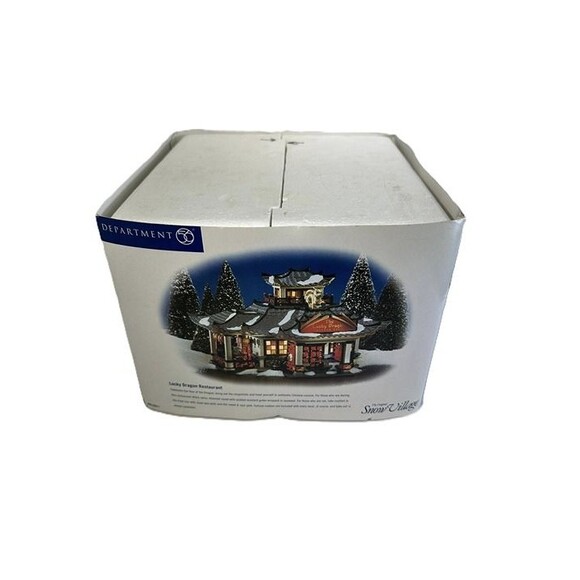Dept 56 Snow Village The Lucky Dragon Restaurant Lighted Building Tested with Bo - Picture 6 of 11